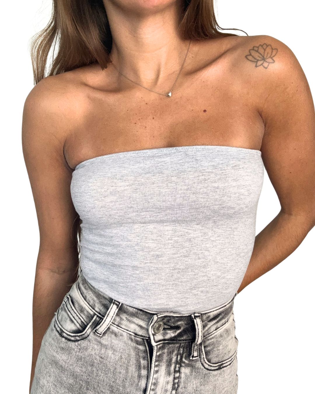 Mila Grey Tube Top