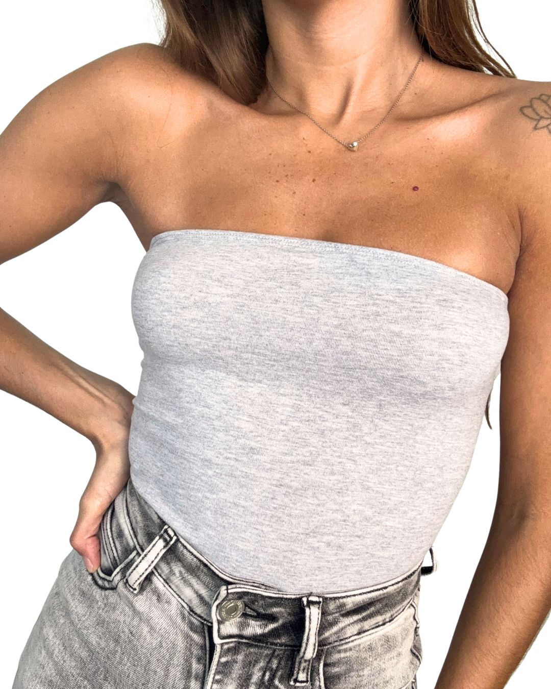 Mila Grey Tube Top