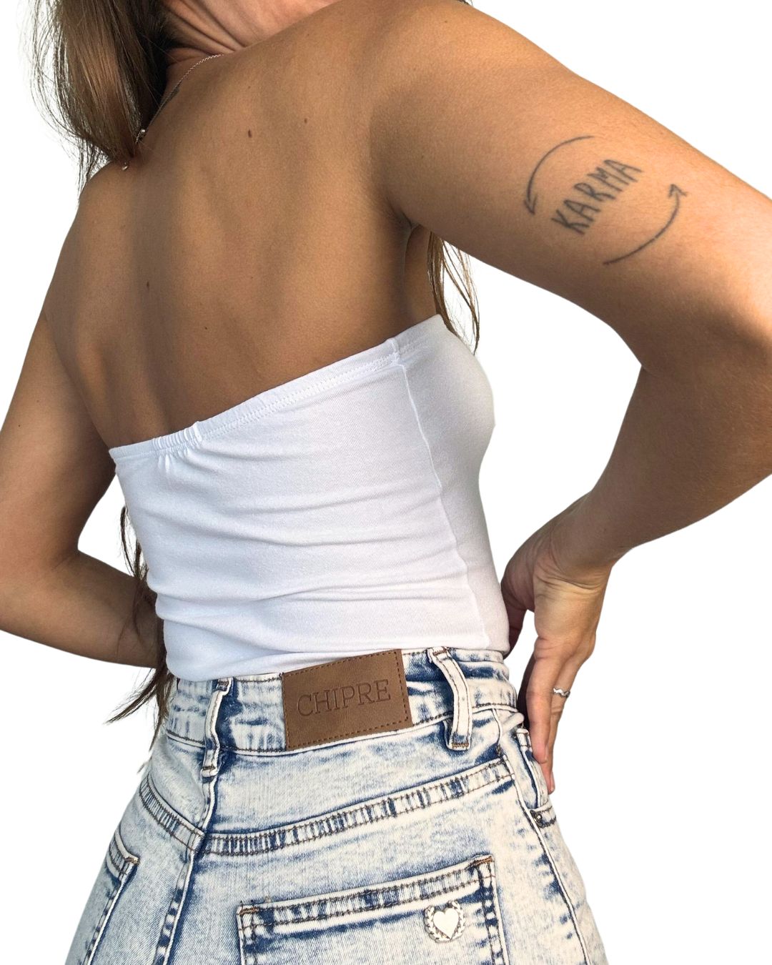Mila White Tube Top