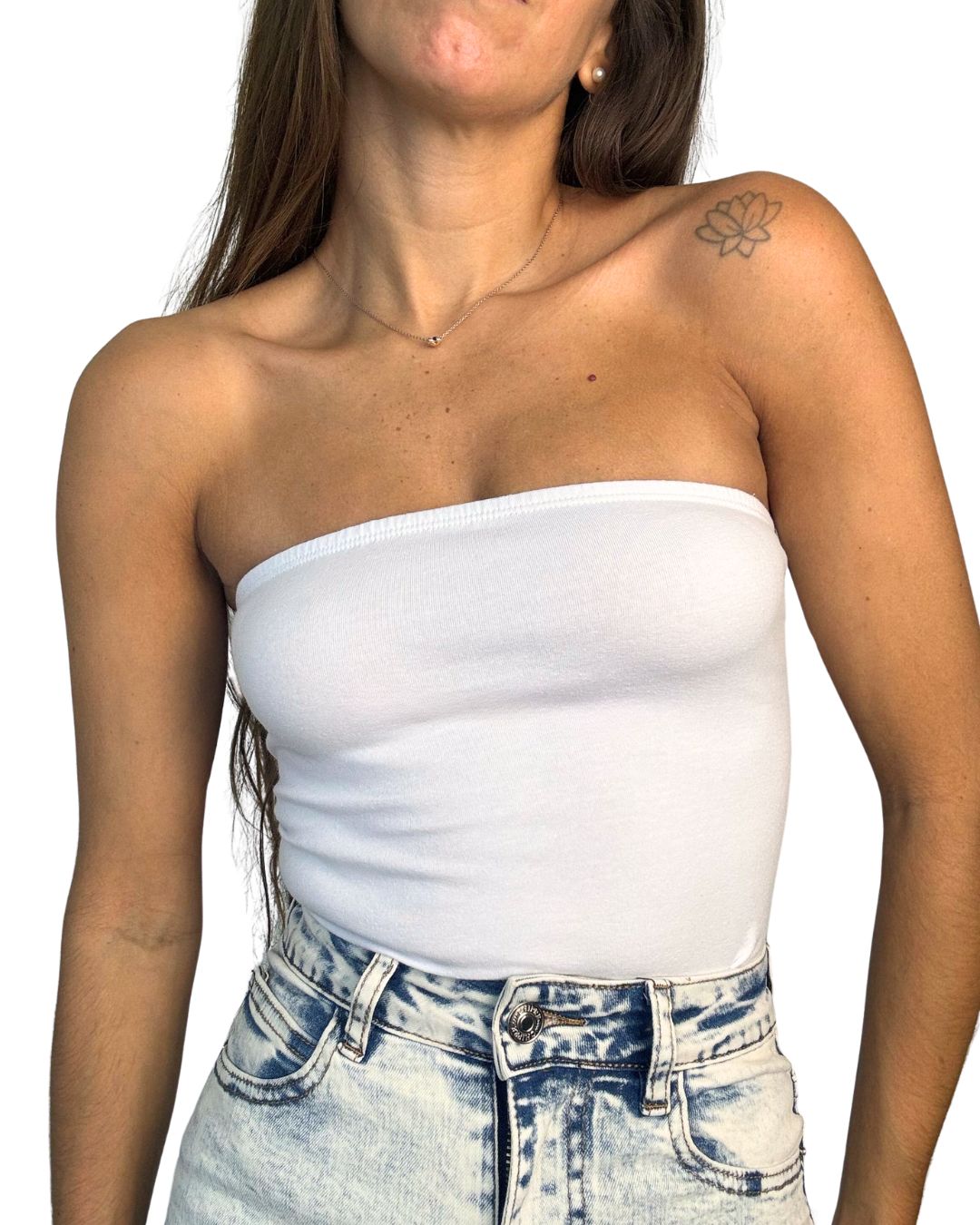 Mila White Tube Top