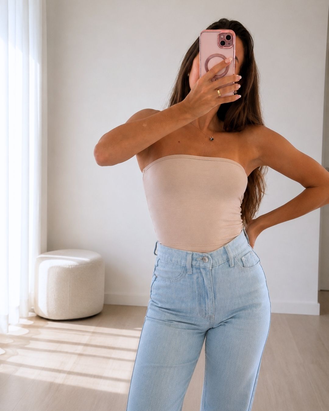 Mila Beige Tube Top