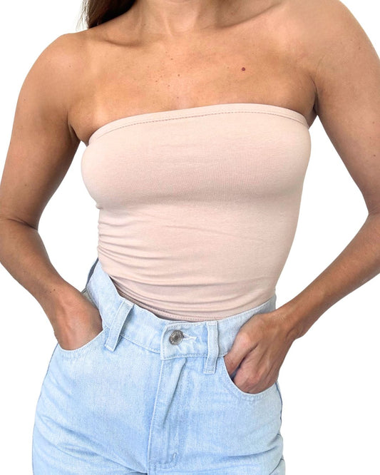 Mila Beige Tube Top
