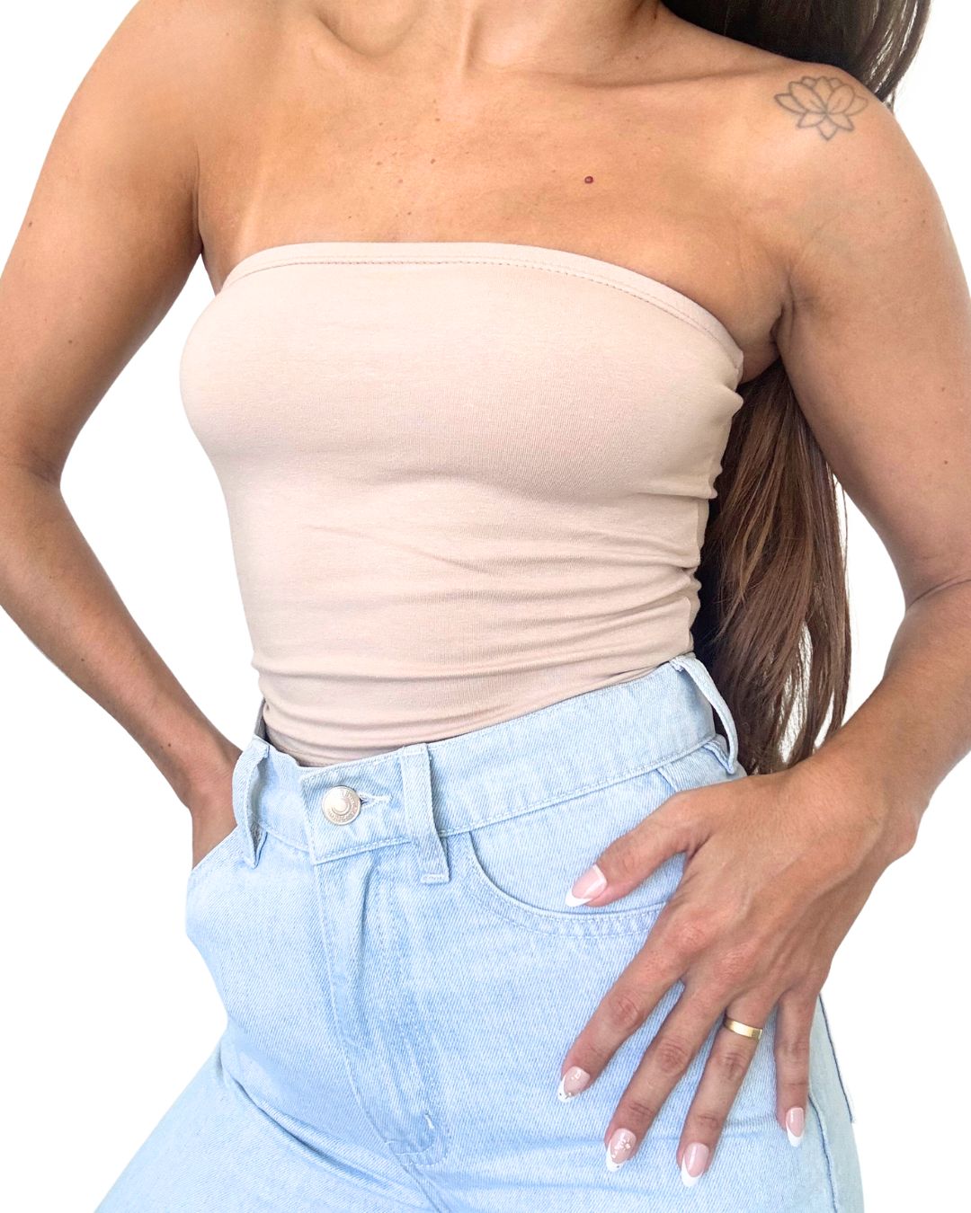 Mila Beige Tube Top