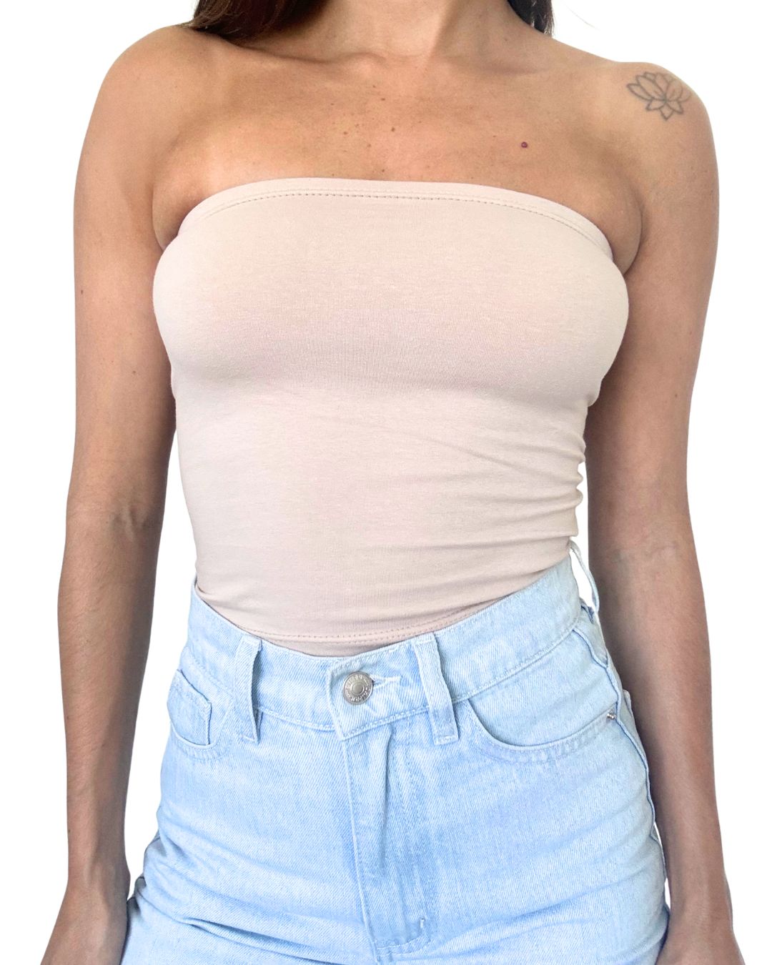Mila Beige Tube Top