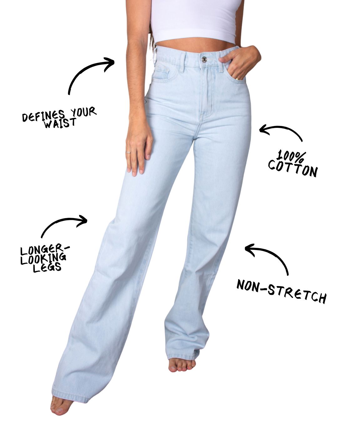 Rey High-Waisted Wide-Leg Jean