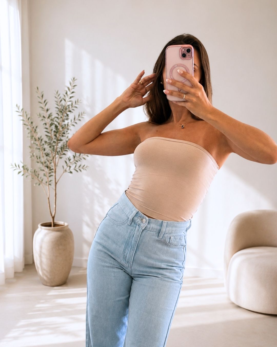 Mila Beige Tube Top