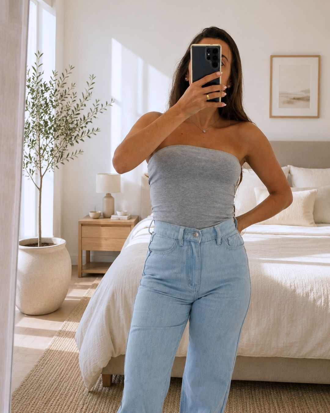 Mila Grey Tube Top