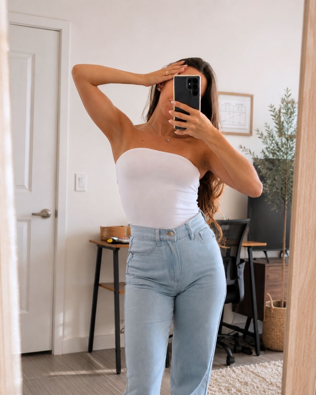 Mila White Tube Top