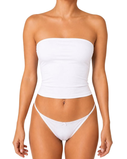 Mila White Tube Top