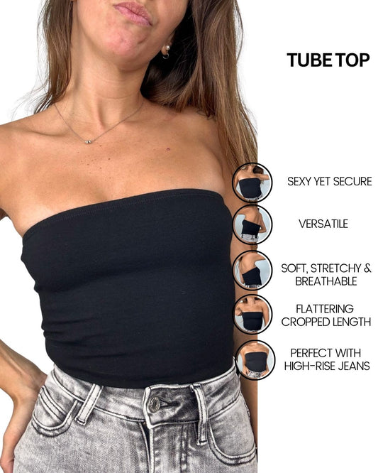 Mila Black Tube Top