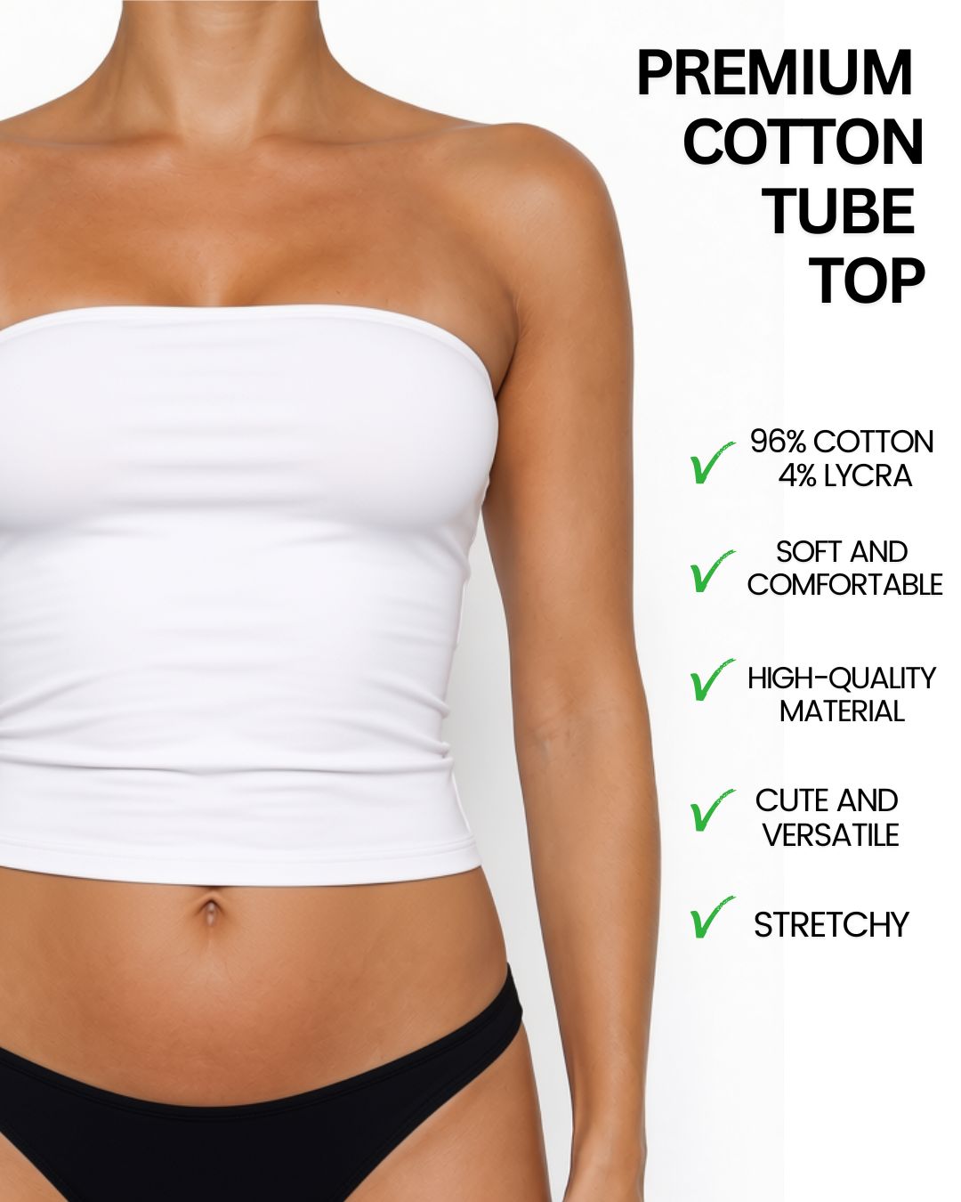 Mila White Tube Top