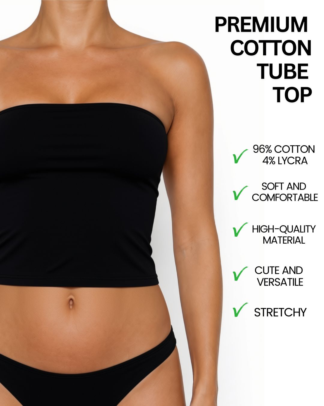 Mila Black Tube Top