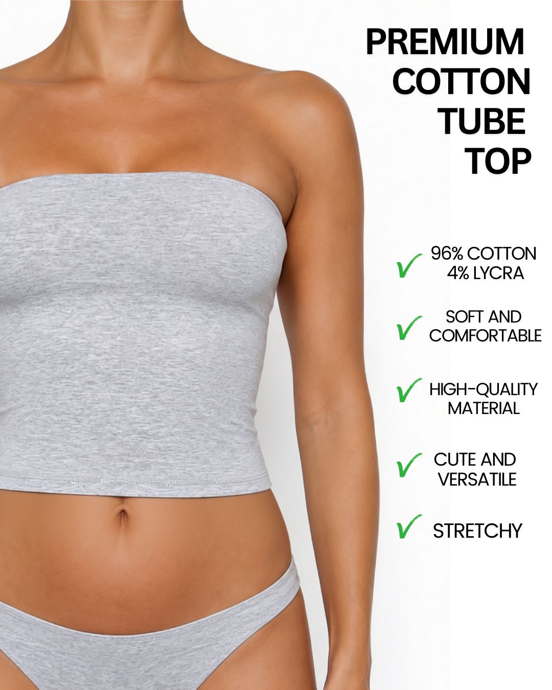 Mila Grey Tube Top