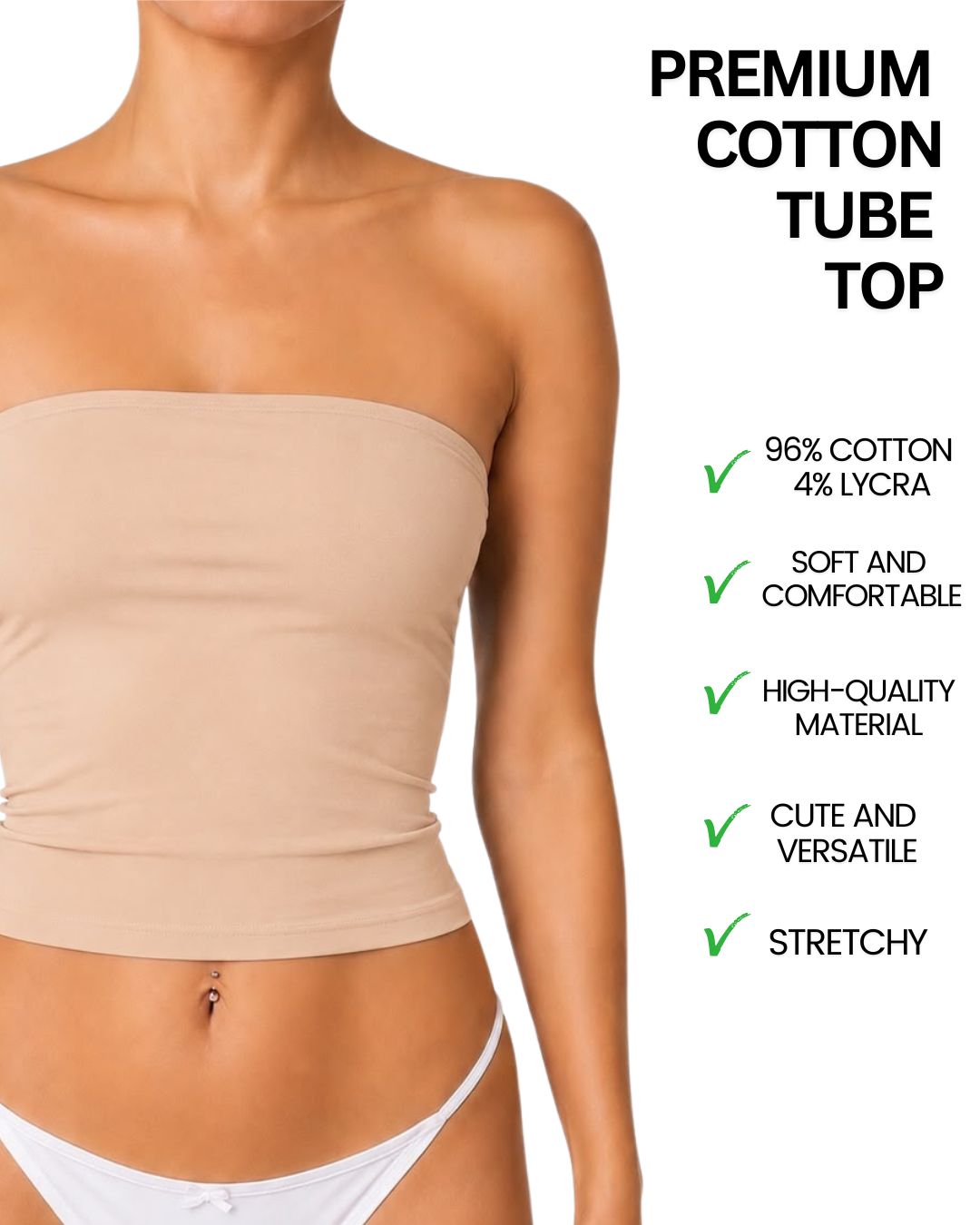 Mila Beige Tube Top