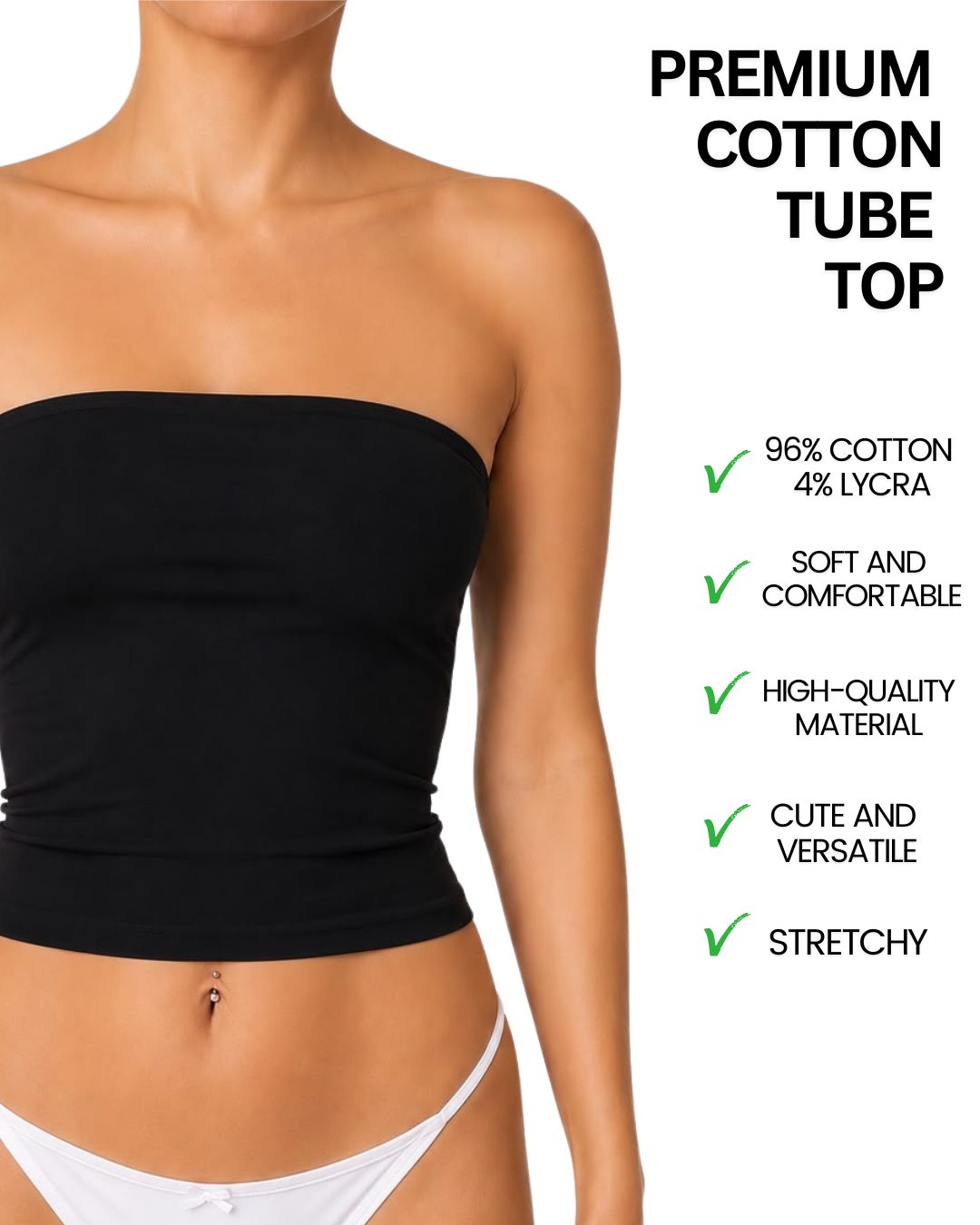 Mila Black Tube Top