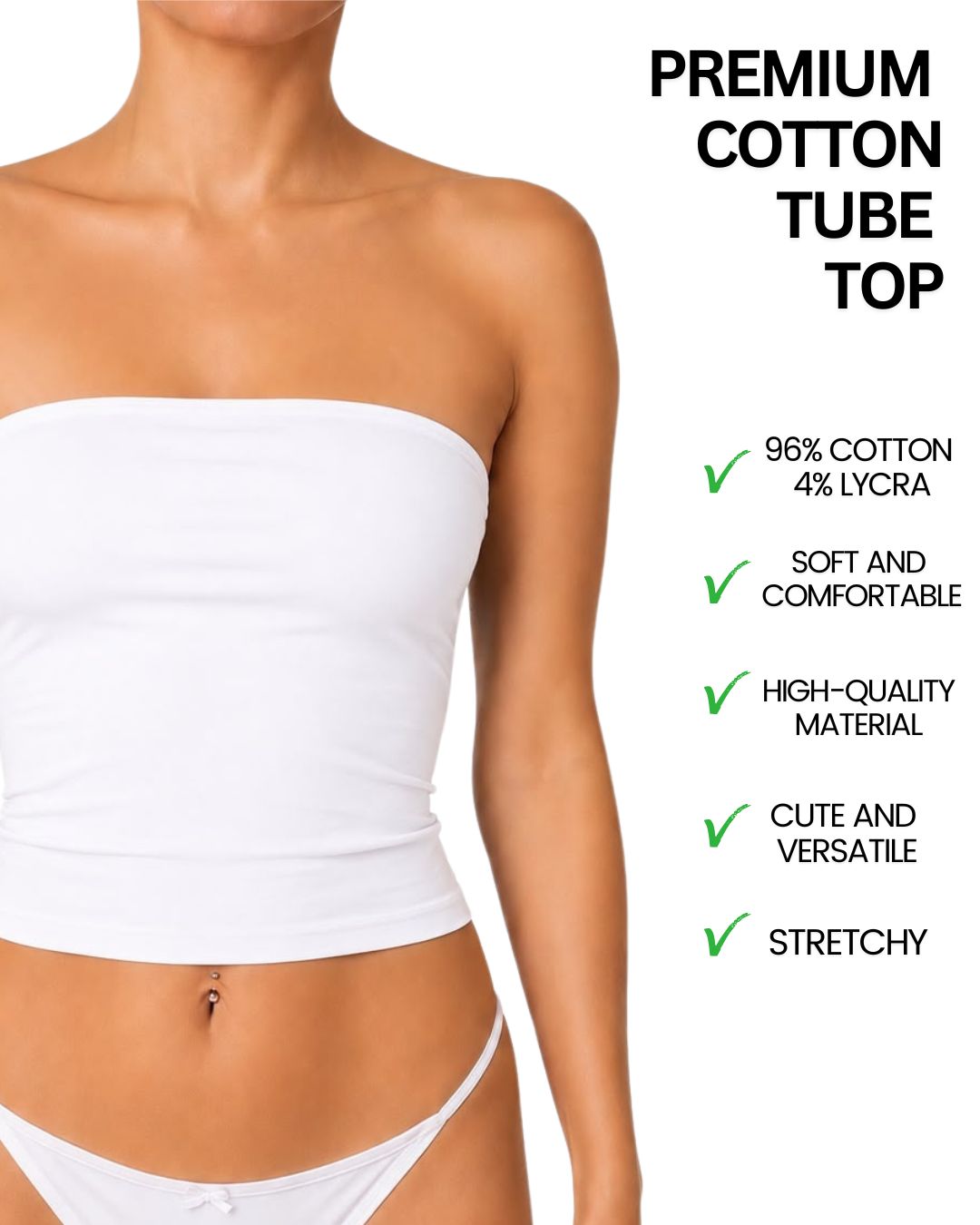 Mila White Tube Top
