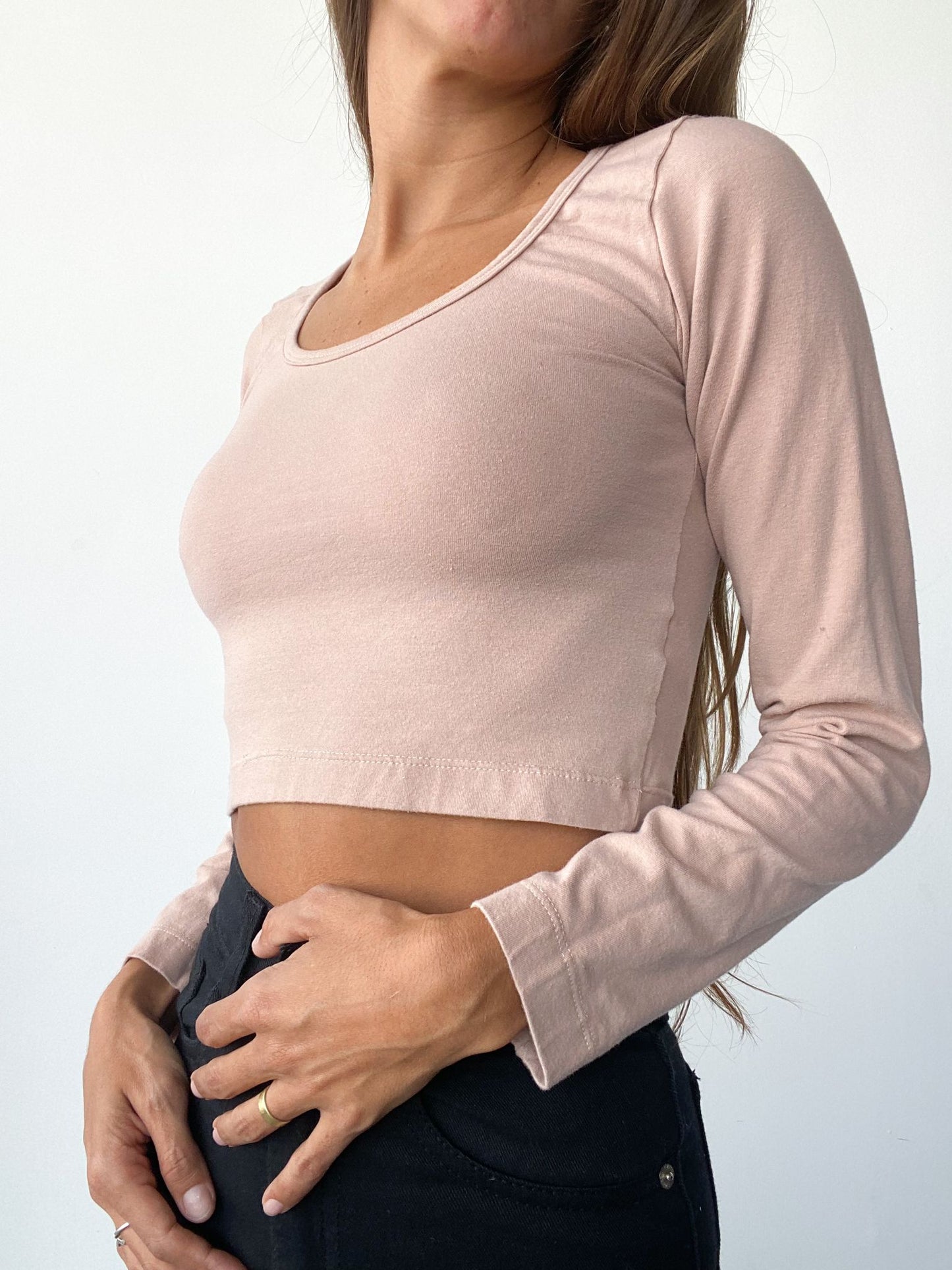 Atenea Beige Long Sleeve Top - Chipre Basic Denim