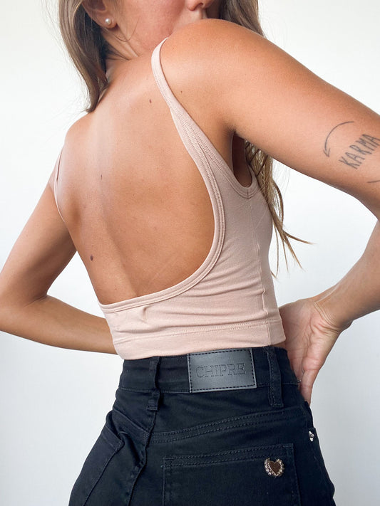 Hebe Beige Top IRREGULAR APPAREL - Chipre Basic Denim